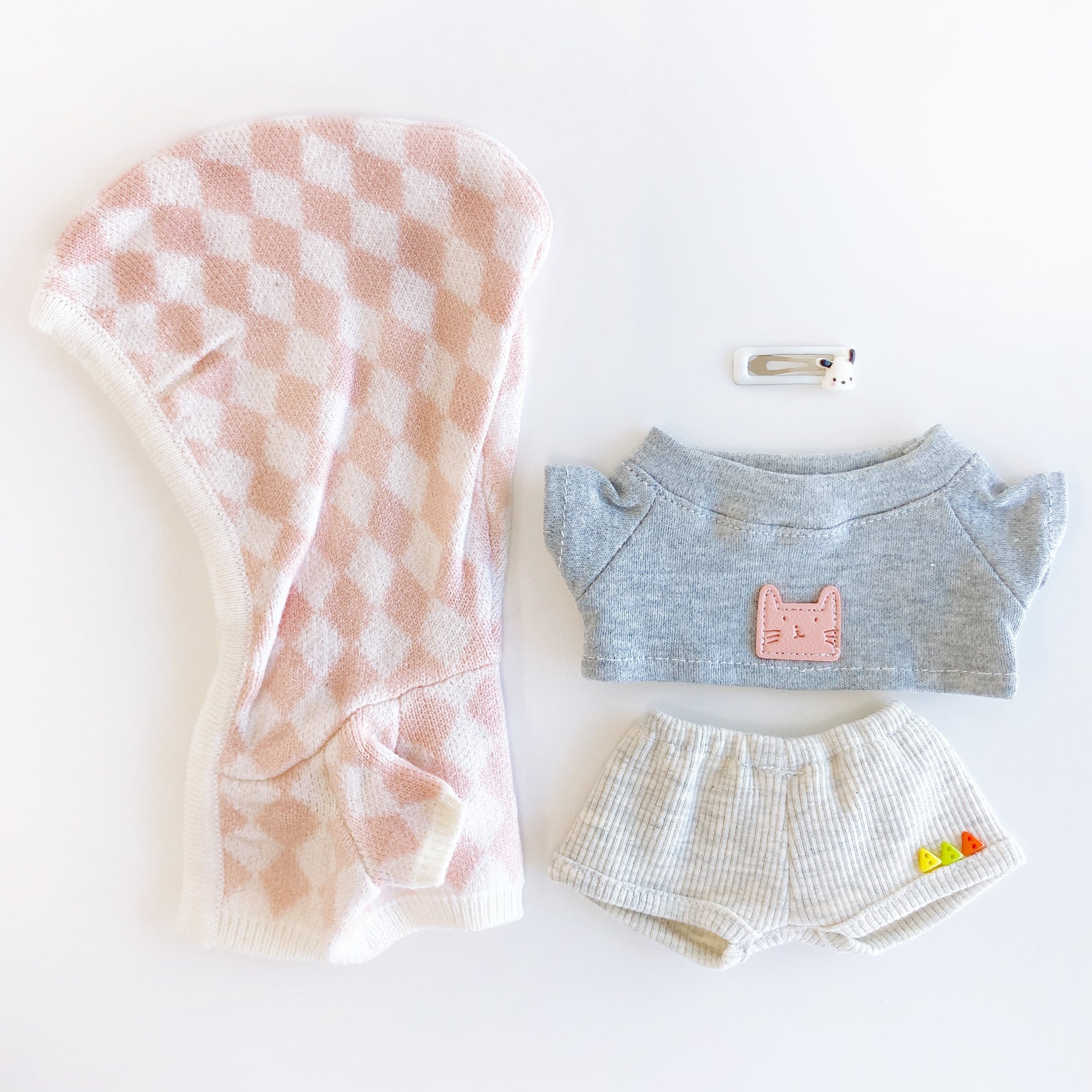 ぬい服 マスコット ファー付きニットカーディガン オーダーページ