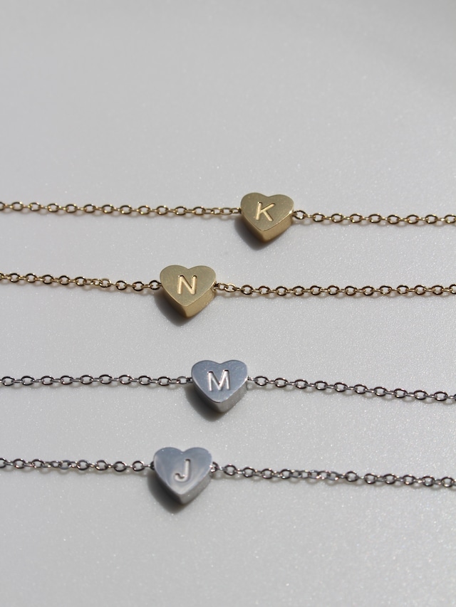 Mini heart letter necklace