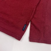 Mademoiselle NON NON マドモアゼルノンノン ワッペン デザイン 長袖 Tシャツ カットソー M/ワインレッド レディース