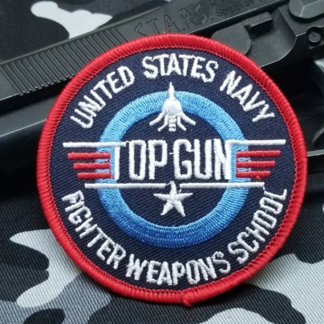 ミリタリーパッチ ベルクロワッペン トップガン US NAVY TOPGUN  PM5262V