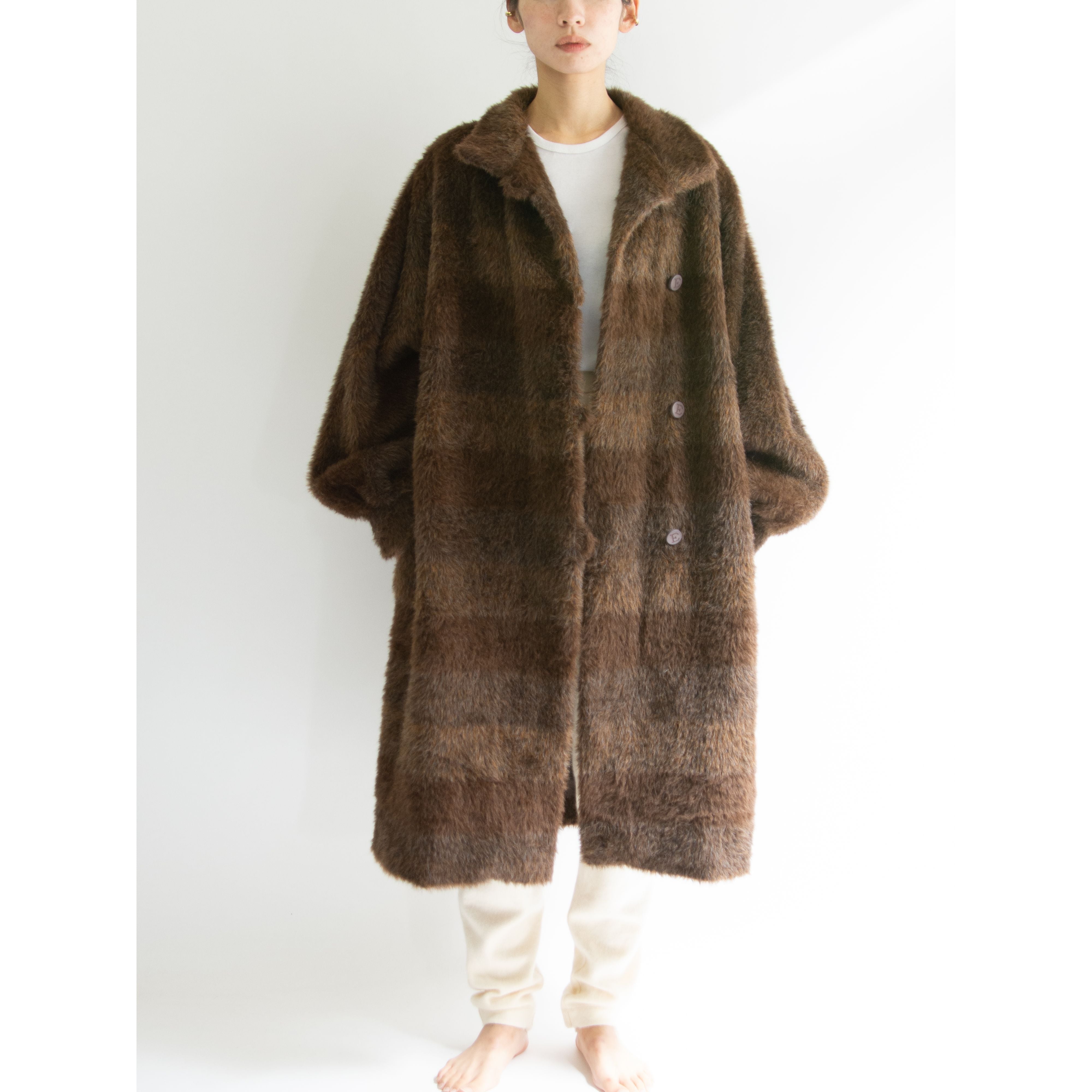 AGNONAMade in Italy Alpaca Shaggy Coatアニオナ イタリア製