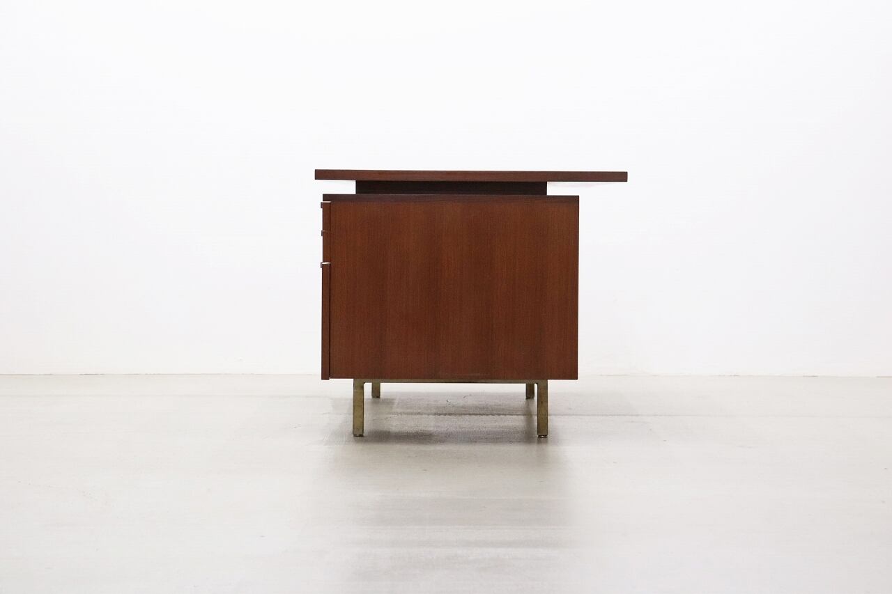 沼津店】 ヴィンテージ チーク材 両袖机 デスク PC 書斎 作業台 レトロ