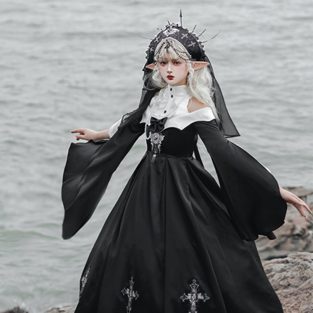 キューティーフラッシュ　チョーカー付きビスチェ　ドラゴンサテン キューティーフラッシュ チョーカー付きビスチェ ドラゴンサテン