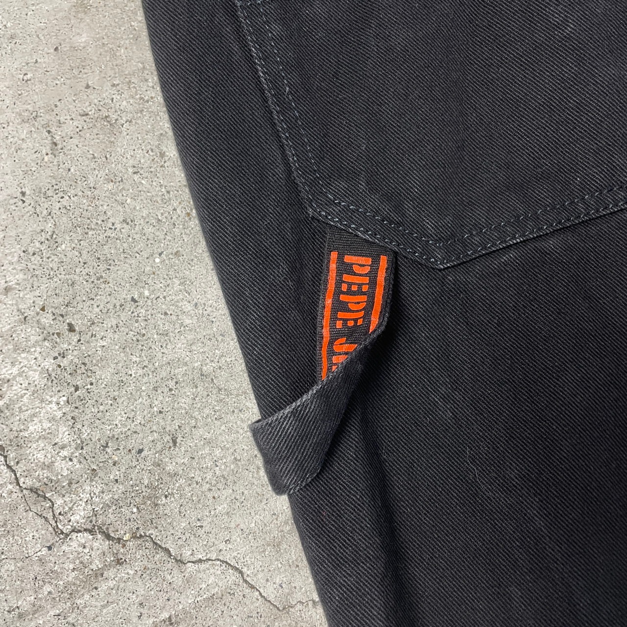 00年代 PEPE JEANS ペペジーンズ XS2000 バギーデニムパンツ ブラック 