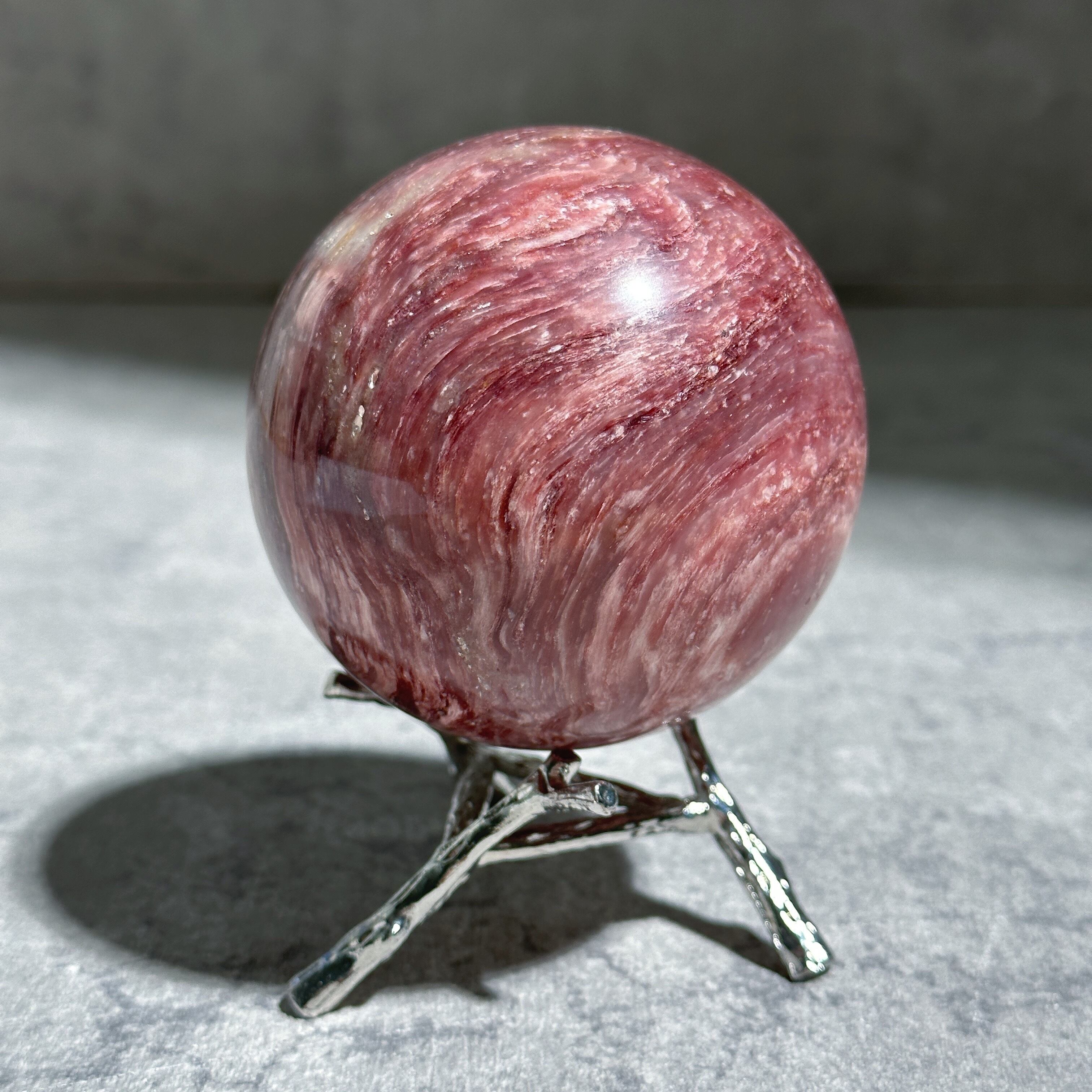 ピンクレピドライト スフィア01◇Pink Lepidolite◇天然石・鉱物