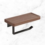 トイレットペーパーホルダー 木製 携帯置き付き トイレットペーパーカバー ティッシュホルダー おしゃれ