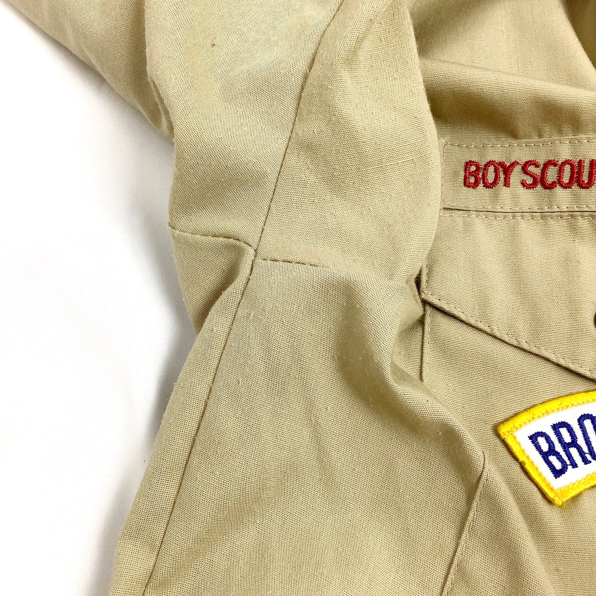 USA製】BOYSCOUT SHIRT ボーイスカウトシャツ 星条旗ワッペン | 古着屋