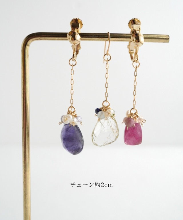 天然石ピアス／イヤリング/6-18