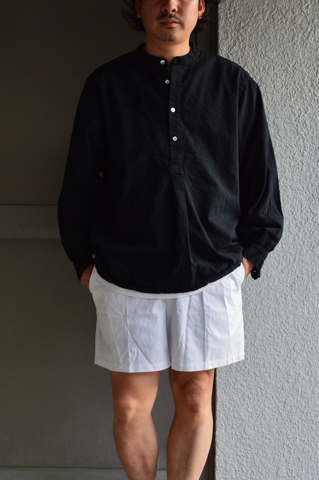 Bulgarian Army 50s reproduction sleeping shirts Dyed Black ブルガリア軍 1950復刻モデル スリーピングシャツ 黒染め euro military