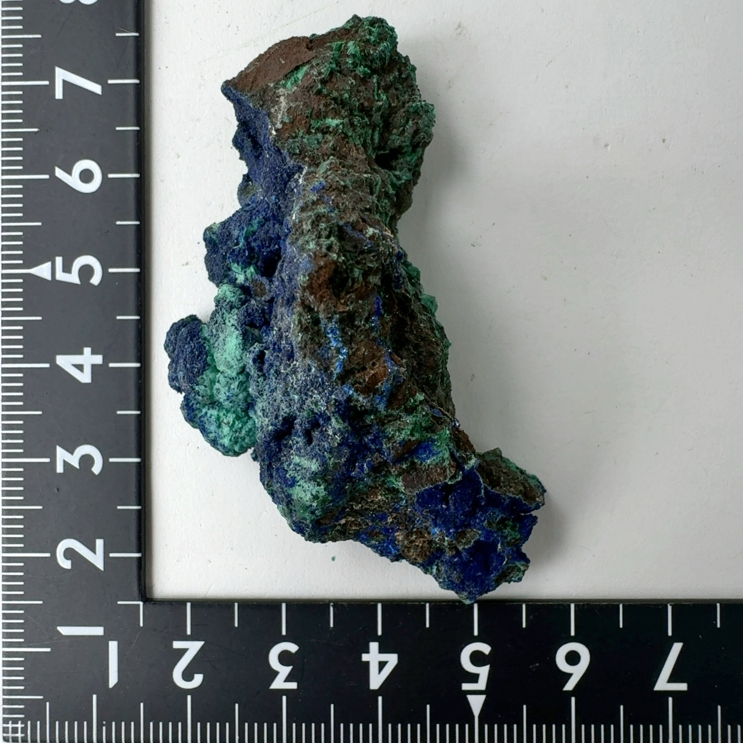 E22838】マラカイトを伴うアジュライト アジュライト 藍銅鉱 岩絵の具
