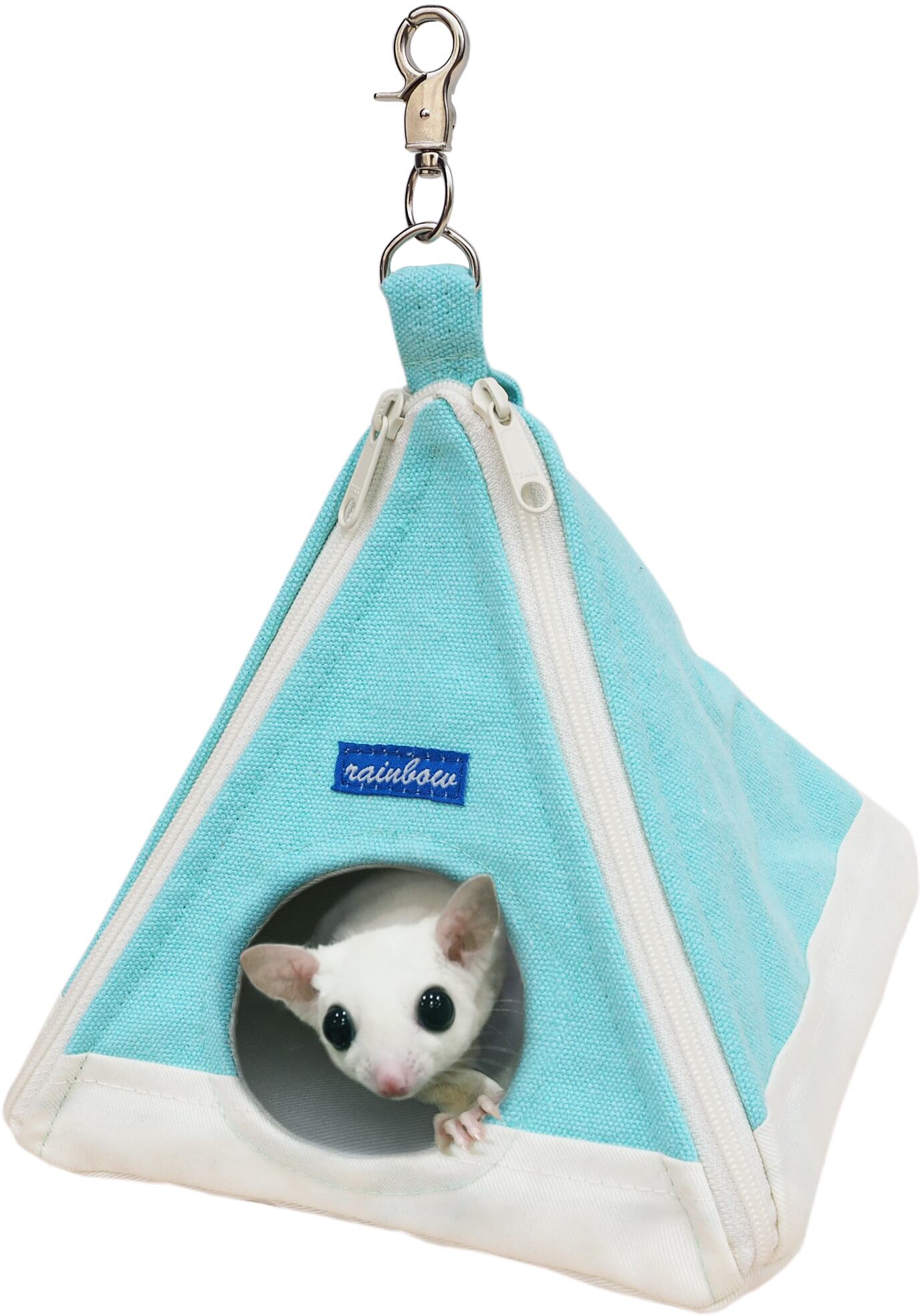 【小動物用品】とんがりハウス　グリーン/ブラウン
