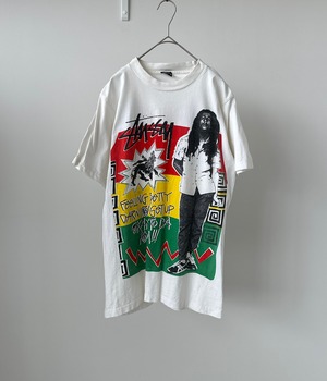 -Stussy- Vintage 80s Bob Marley Print T-Shirt