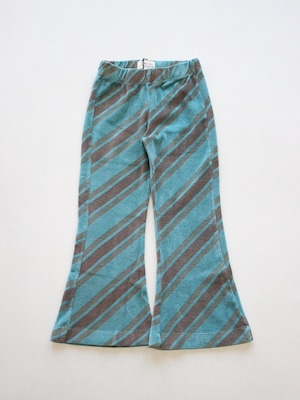 LONGLIVETHEQUEEN　flared pants mineral blue stripe