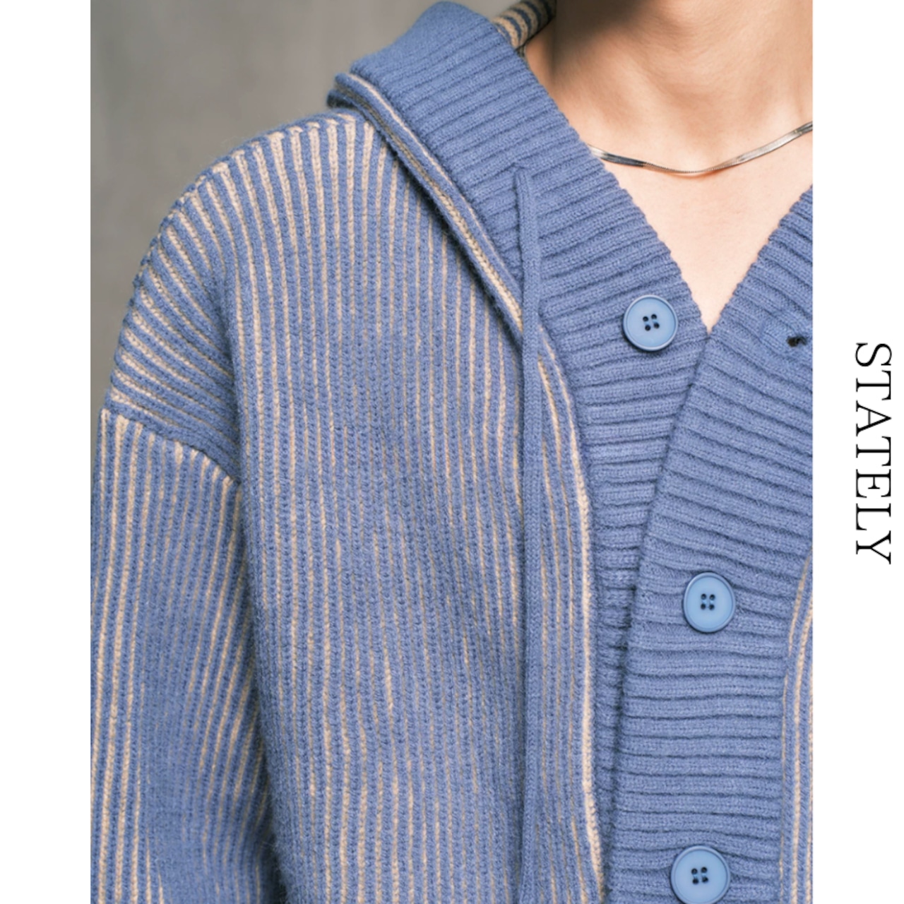 Stripe Hood ニットプルオーバー/3color_T112・画像9