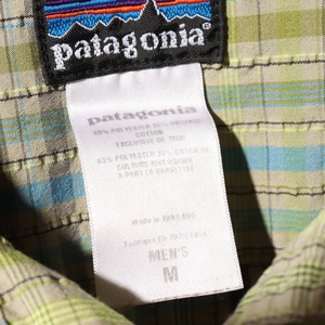 美品 M 09年 グリーン Patagonia パッカーウェアシャツ パタゴニア puckerware シアサッカー
