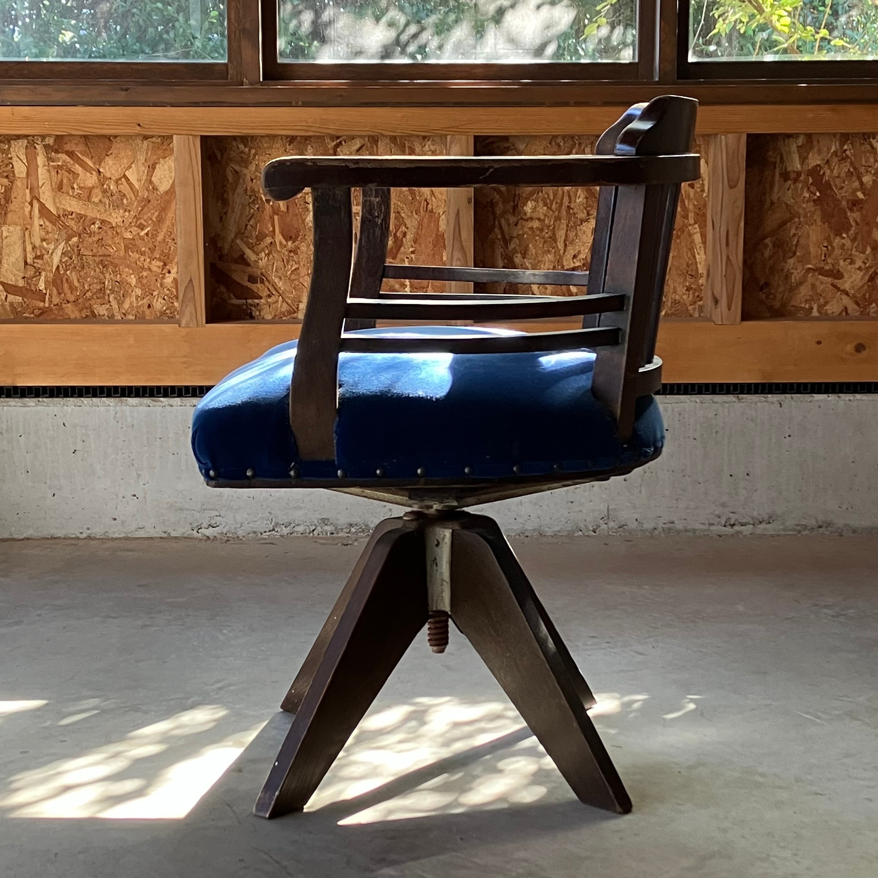 スペシャル！希少なアンティーク！ドクタ-チェア ドクターチェア/藍紺別珍 1920〜1940年代 japan antique | 夏ノ庭