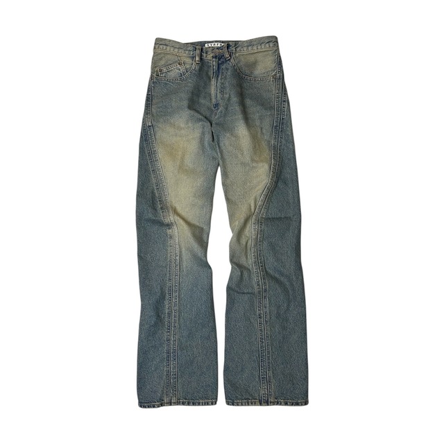 【NVRFRGT】 3D TWISTED JEANS (DIRTY FADED INDIGO)〈国内送料無料〉
