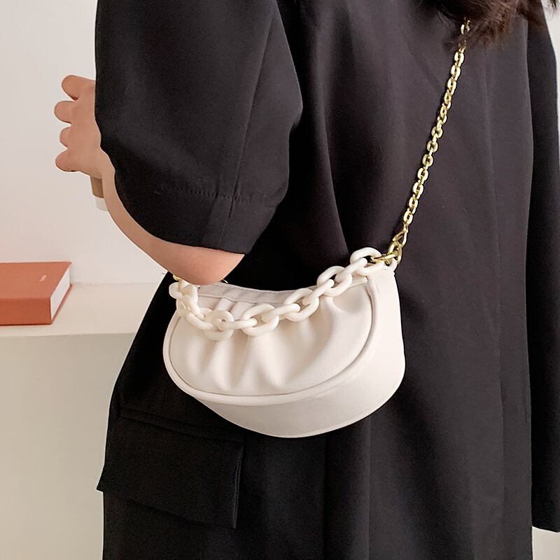 ミニチェーン サドルバッグ シートバッグ 手作りハンドバック85431410598