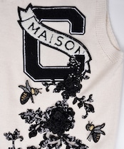 【ATELIER LINE】マルチデザインニットベスト (IVORY) CQ-48081H