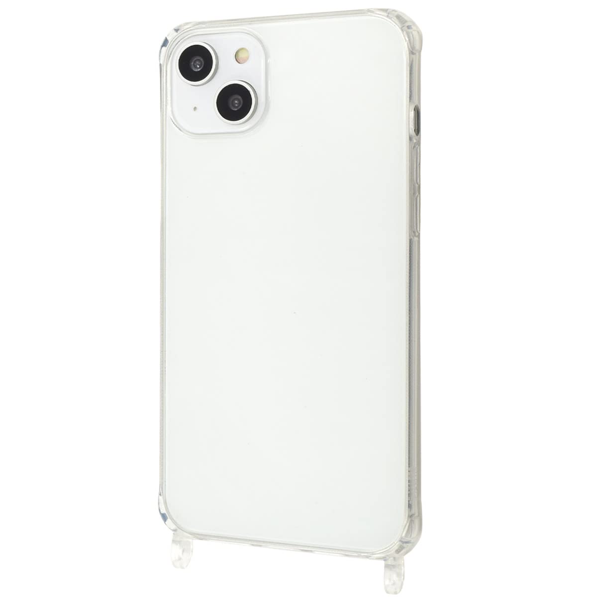 iPhone 14 Plus スマホショルダー ショルダー 用 TPU クリアケース 背面ケース リング型 ストラップホール付き 可愛い おしゃれ 【 クリア 】