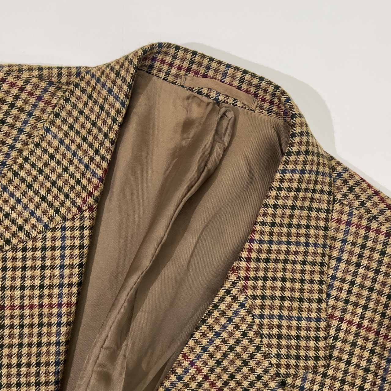 90s イタリア製 Burberrys バーバリー グレンチェック テーラードジャケット 52/マルチ メンズ ビンテージ