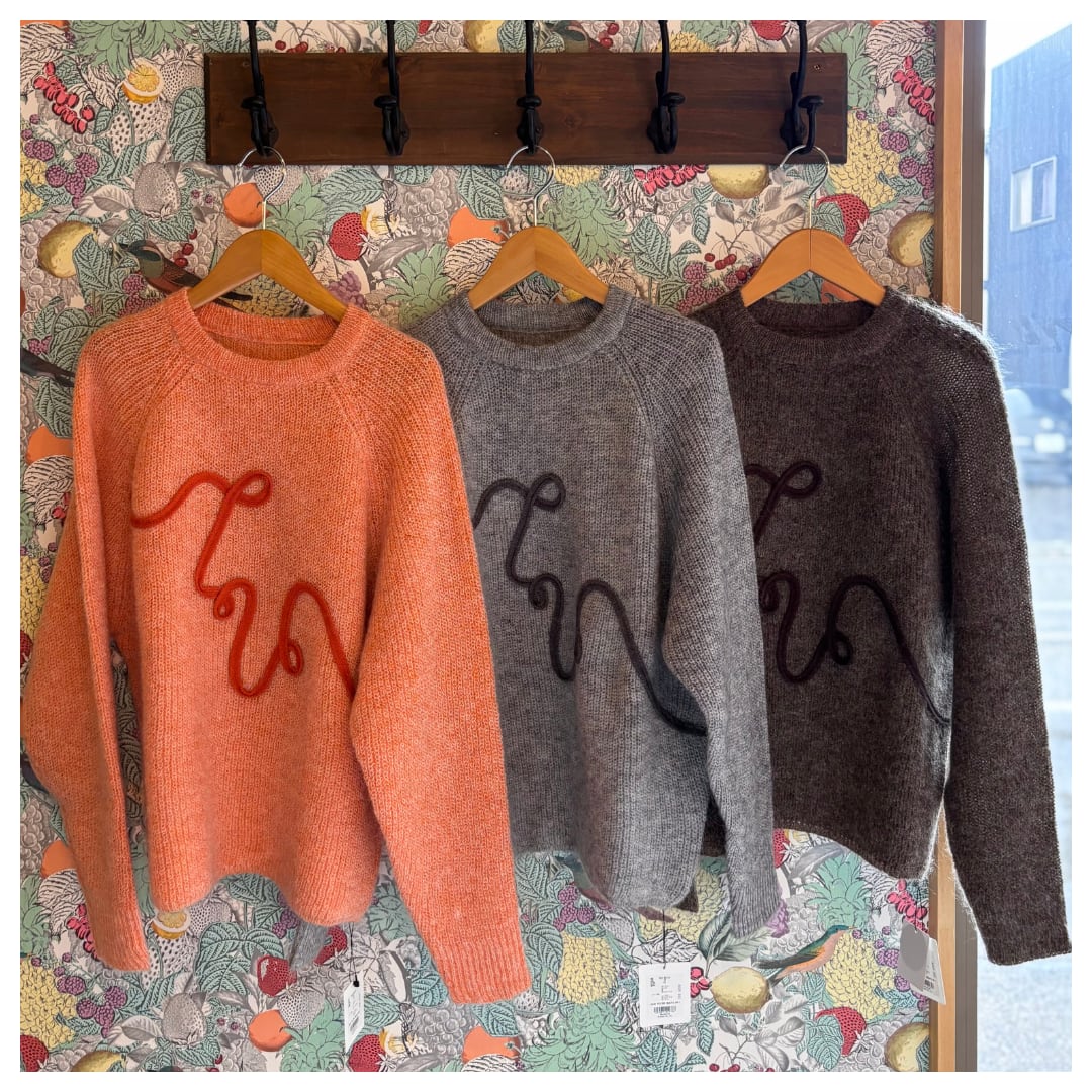 【CLOCHE】モヘヤウールコードデザインニット