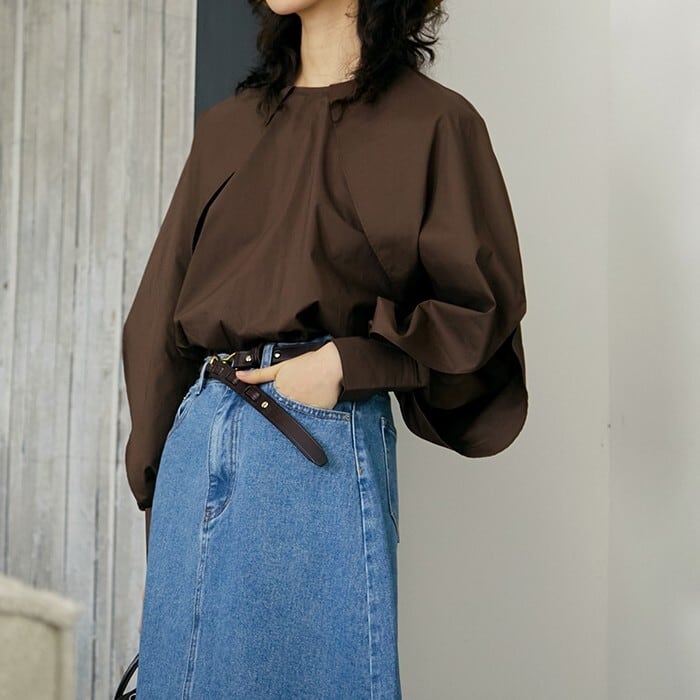 デザインパフスリーブ シャツ t-00801 | Riant