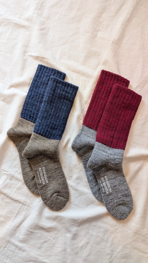 モヘアウールパイルソックス（NISHIGUCHI KUTSUSHITA)