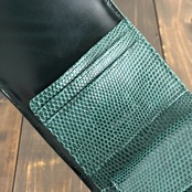 クロコダイル コンパクトウォレット ダークキプロス