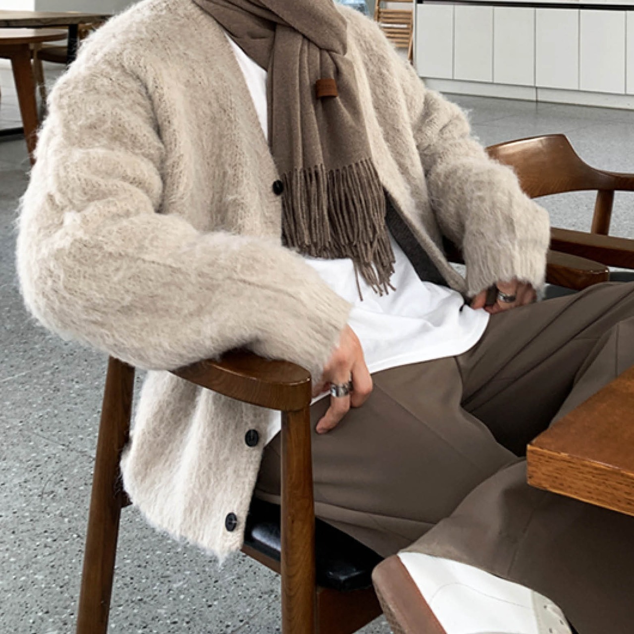 モヘアニットカーディガン　MT0070003