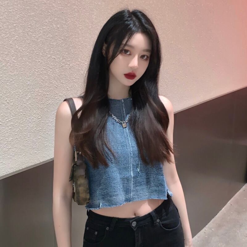 トップス レディースサマースタイルスタンダードノースリーブ レトロ 夏物 ハンチェンe53348837144