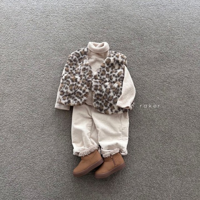 〚予約〛Leopard vest <kids>