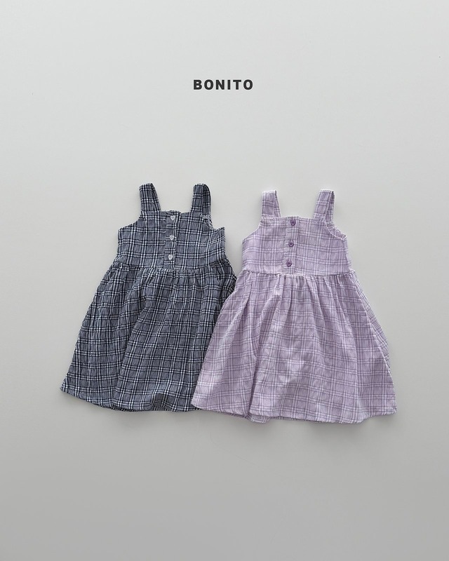 【取寄】bonito｜picnic check dress｜ピクニックチェックワンピース｜12M-JM｜kids&jr｜26 summer