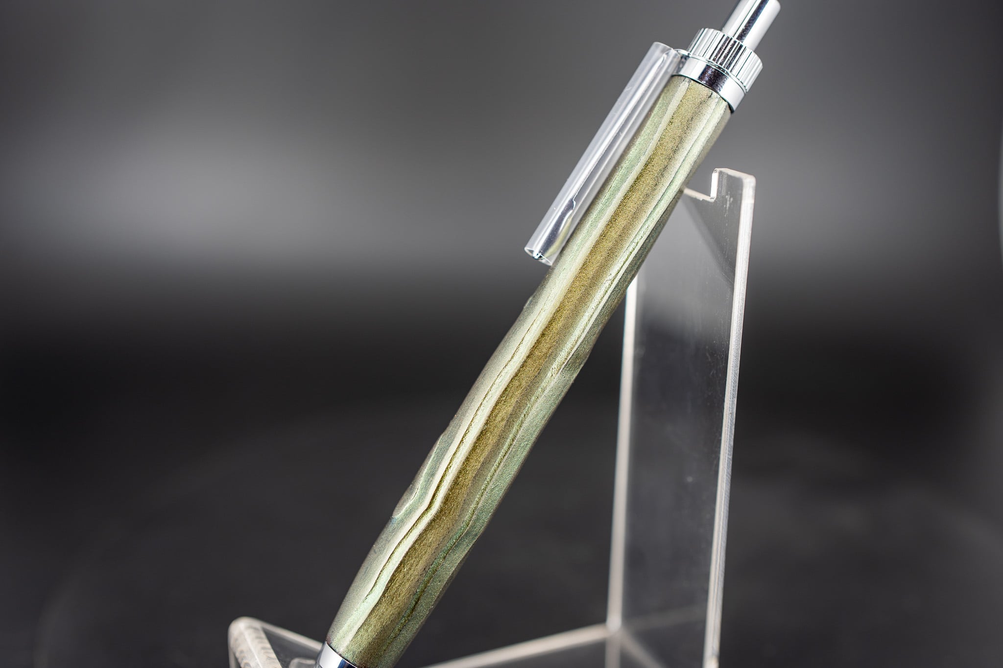 翠煙】屋久杉 浮造り 拭き漆 silver MP | 木軸ペン工房 金杢犀