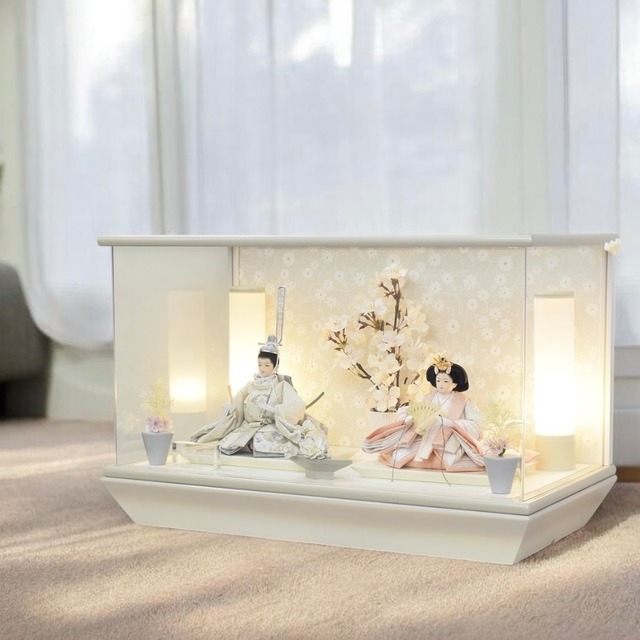 雛人形 親王飾り【麗】REI｜アクリルケース入｜おしゃれ｜モダン｜今どき｜現代風｜和モダン｜スタイリッシュ