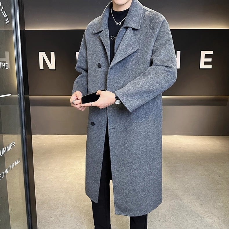 今季のロングコート】オーバーサイズ ウールライク ロングコート