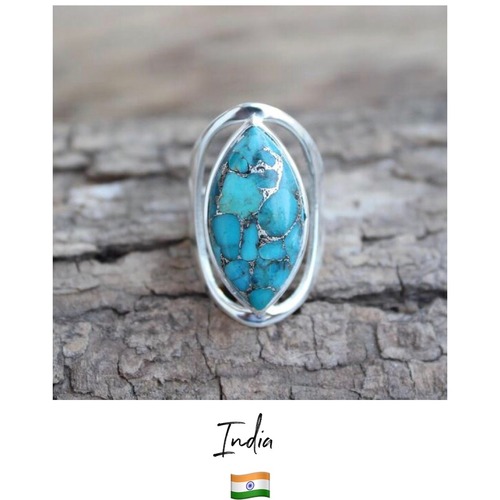【Made in インド】天然石 ターコイズ リング ⁑ turquoise ring