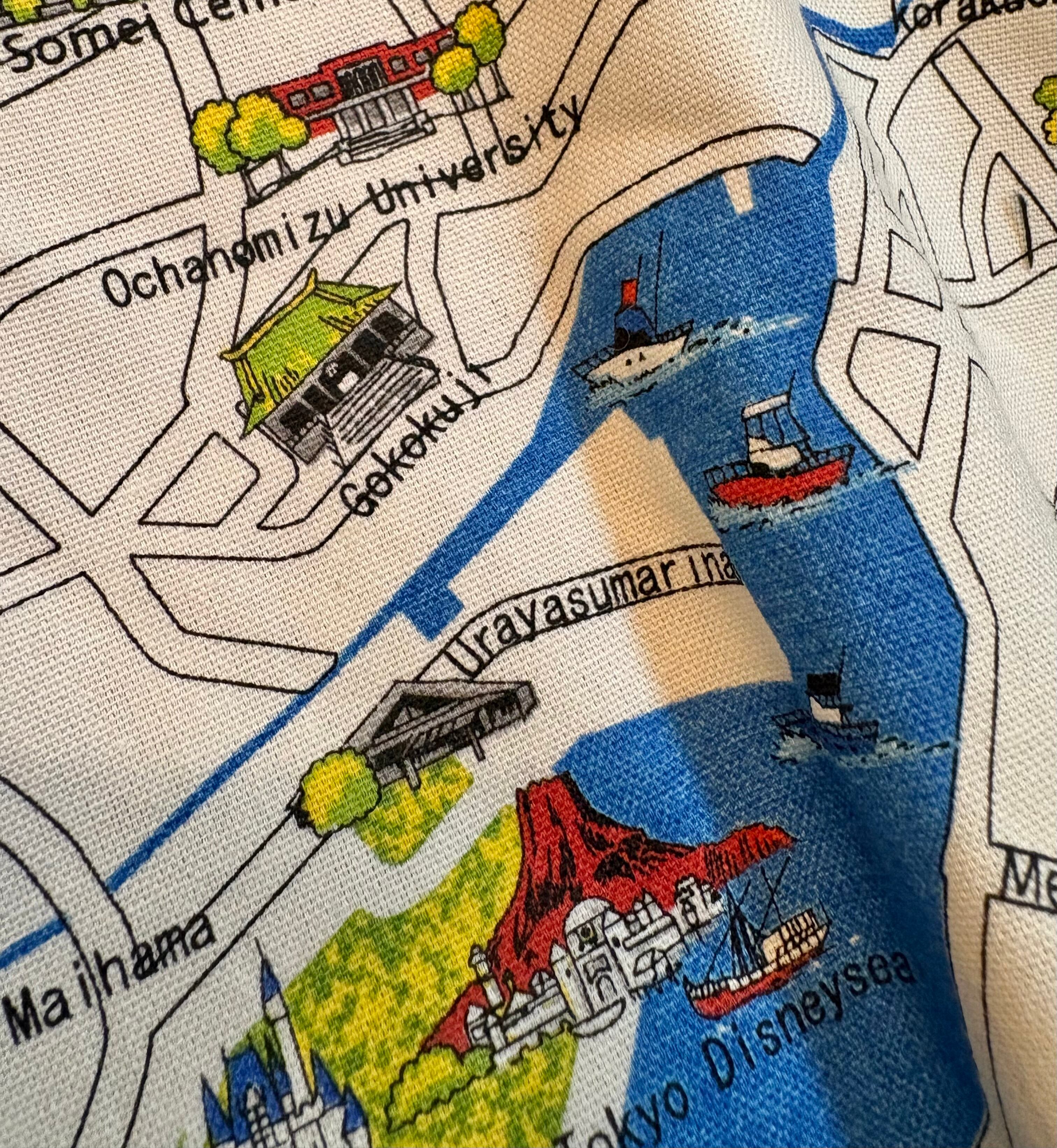 布 地図柄 TOKYO MAP 3色 30cmからのオーダーカット moda