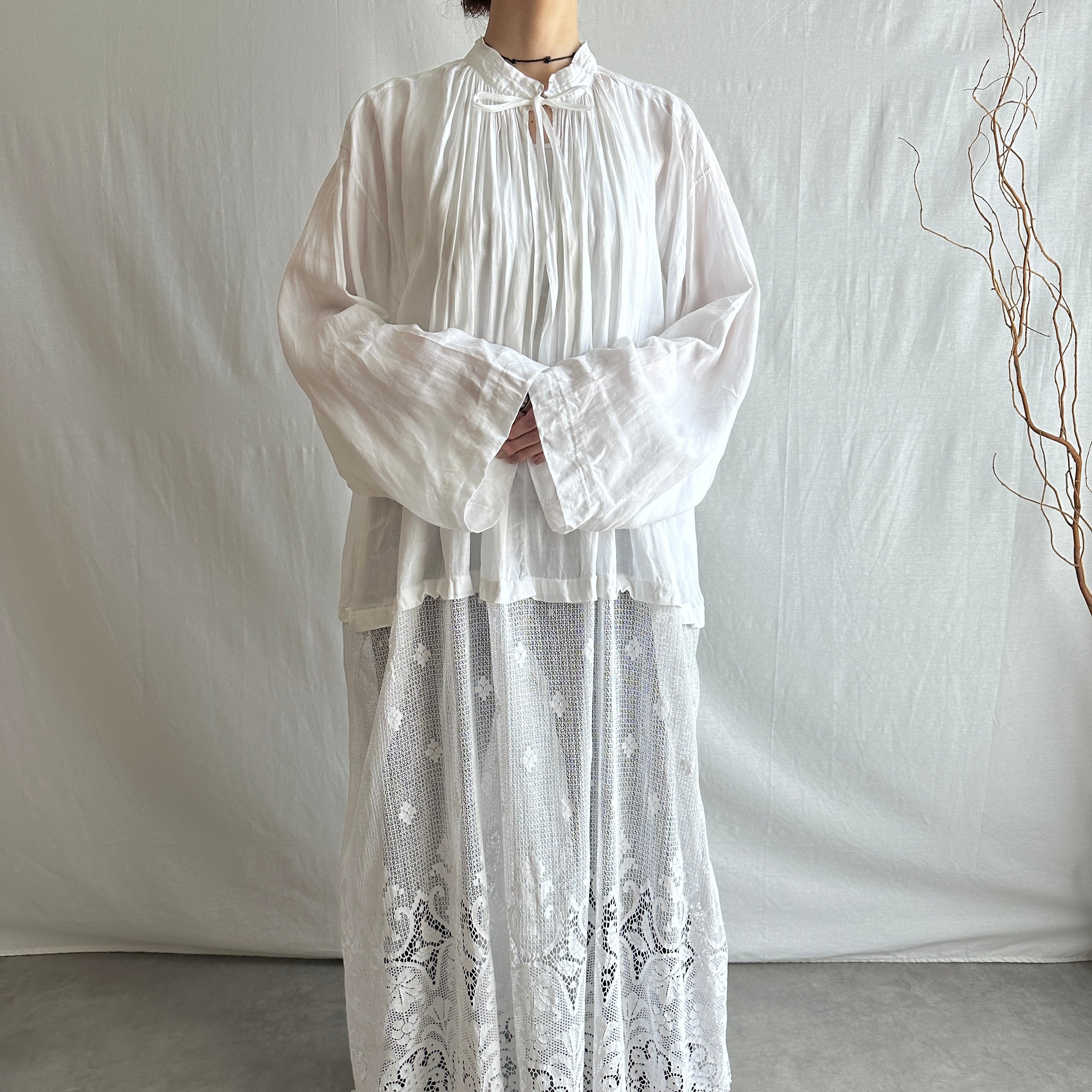 20s チャーチスモック チャーチスモックビンテージアンティークレース  