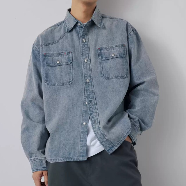 ヴィンテージ デニム ウエスタンシャツ A1980