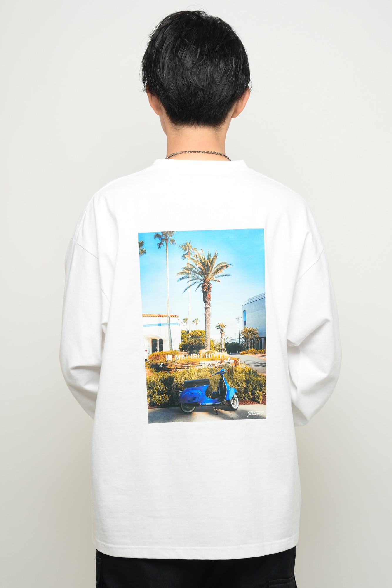 Zushi White Long-sleeve T-shirt MEN | ShonanChillTime