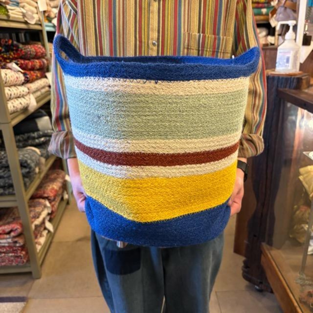 Bangladesh Colorful Basket Cylinder バングラディッシュ カラフルバスケットシリンダー ジュート 天然素材 収納 エシカル ナチュラル 自然 エコフレンドリー