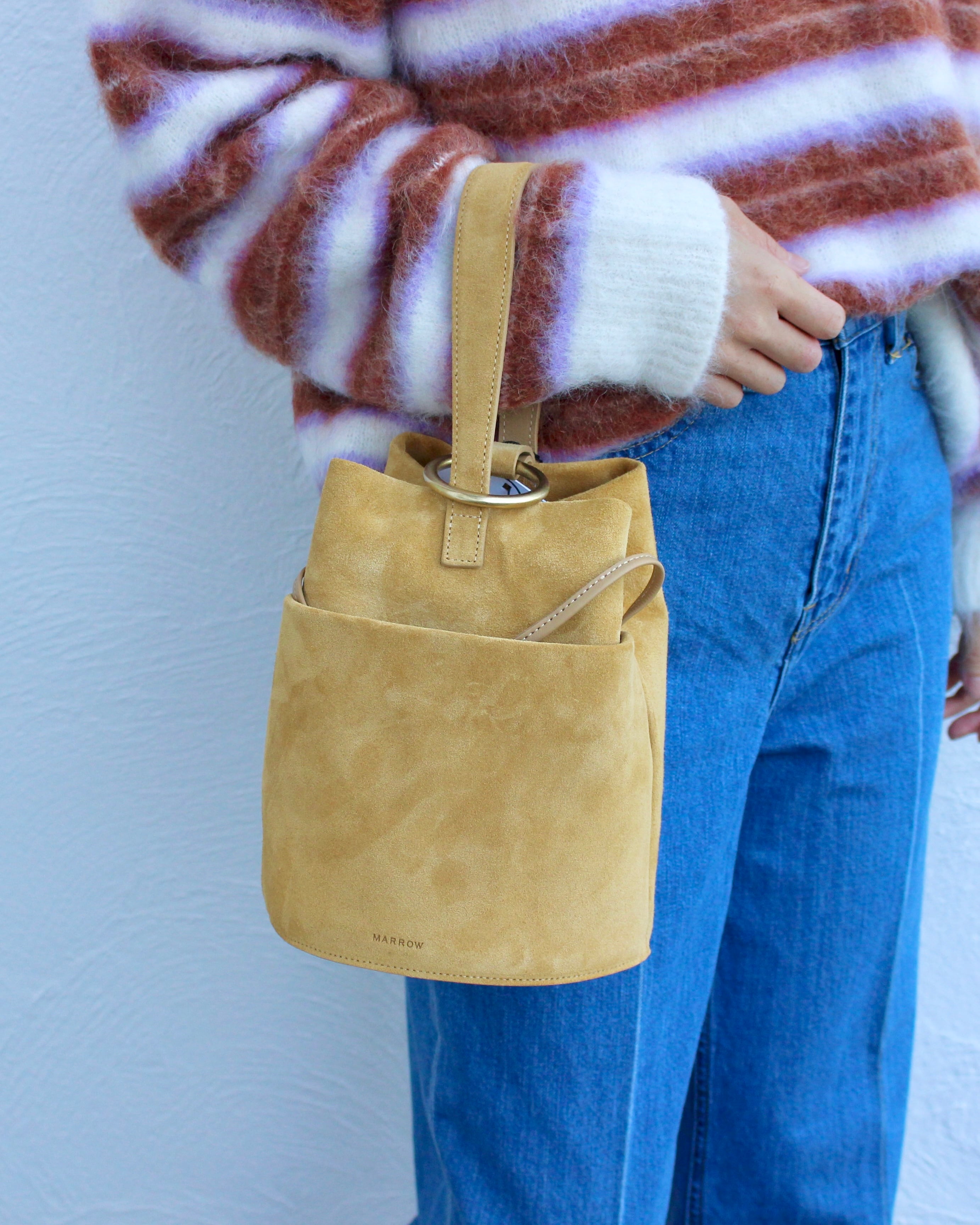 MARROW/velour round bag