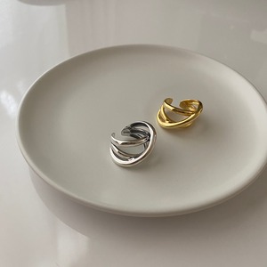 silver 925 volume cross ring S/G