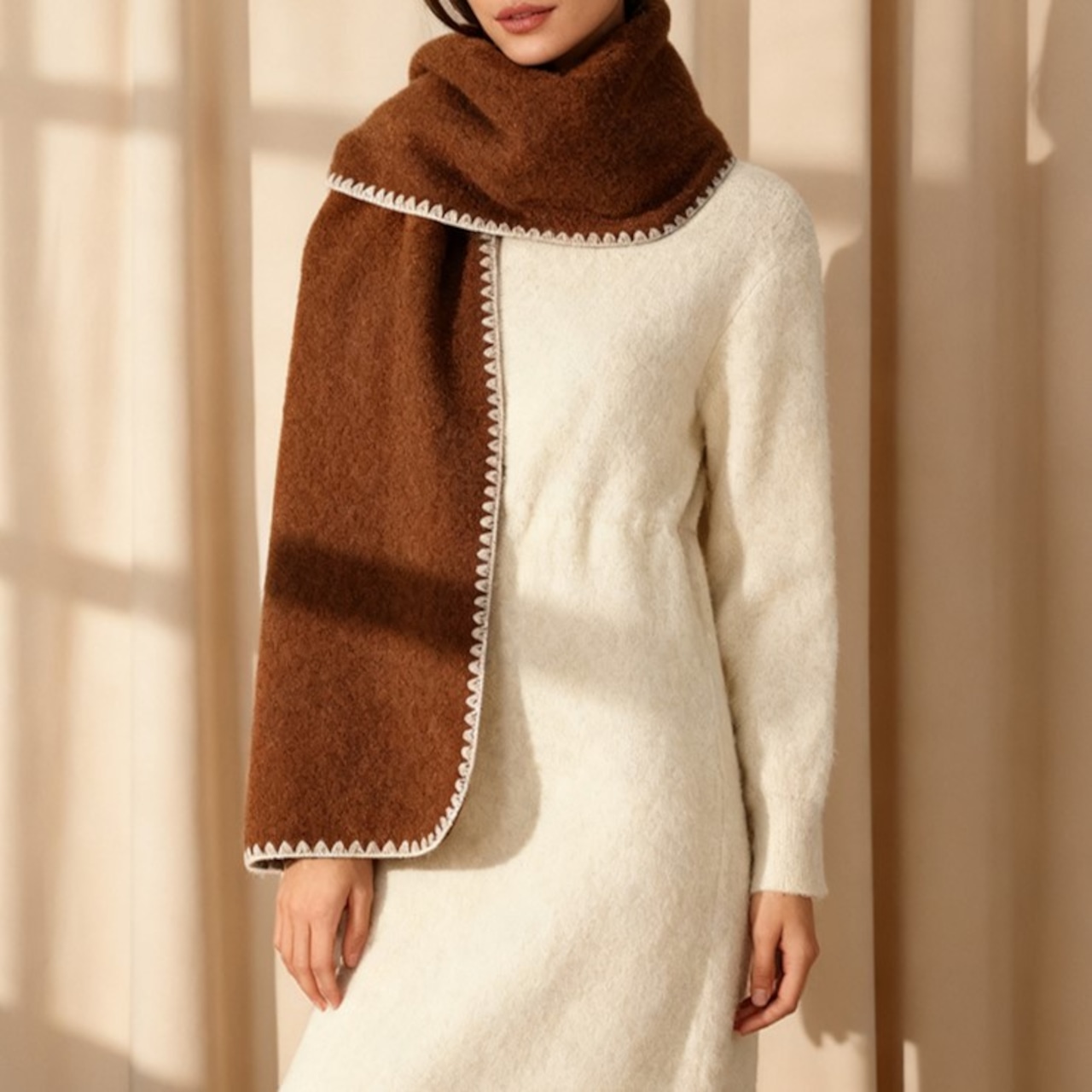 ステッチトリムシンプルマフラー H0060