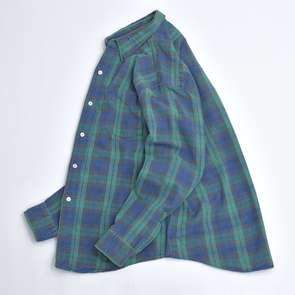 70～80s アメリカ製 L.L.Bean タータンチェック ライトネルシャツ