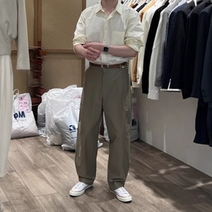 立体デザインプリーツ薄軽ルーズパンツ　0750