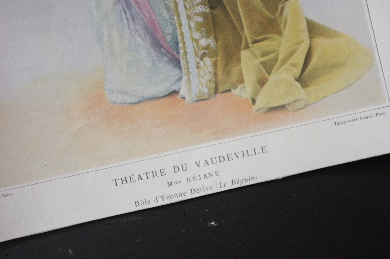 1900s Le Théâtre フランス ベルエポック的女優たちのポートレート Réjane アンティーク