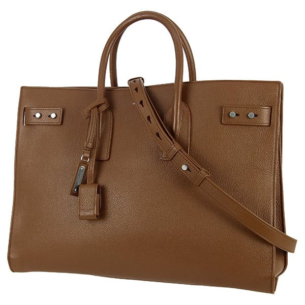 Used SAINT LAURENT サンローラン シンサックドジュール ラージバッグ 631526 トーステッドブラウン 超美品