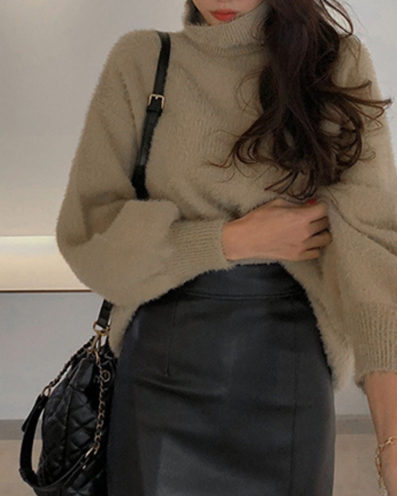 フェイクレザースリットタイトスカート 2color A0719 - 7